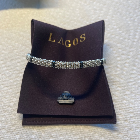 Lagos Black Ceramic Station Caviar Bracelet - Picture 7 of 10